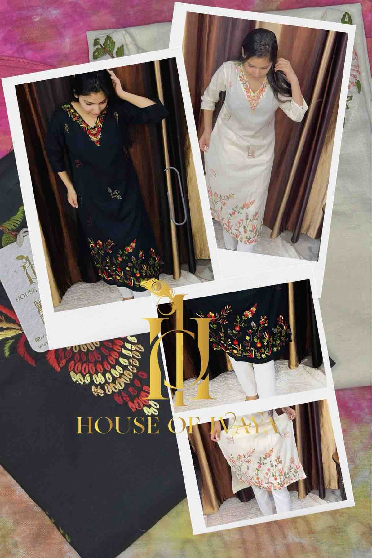 Contrast Charm Cotton Kurti 